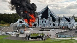 Tomorrowland Festival Stage Catches Fire 