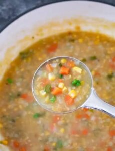 Sweetcorn soup is ready 